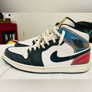 Nike Multicolor Air Jordan 1 mid heat reactive Athletic Shoes